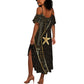 Egypt Seba Summer Maxi Dress Ancient Mythology Golden Star Royal