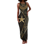Egypt Seba Tank Maxi Dress Ancient Mythology Golden Star Royal