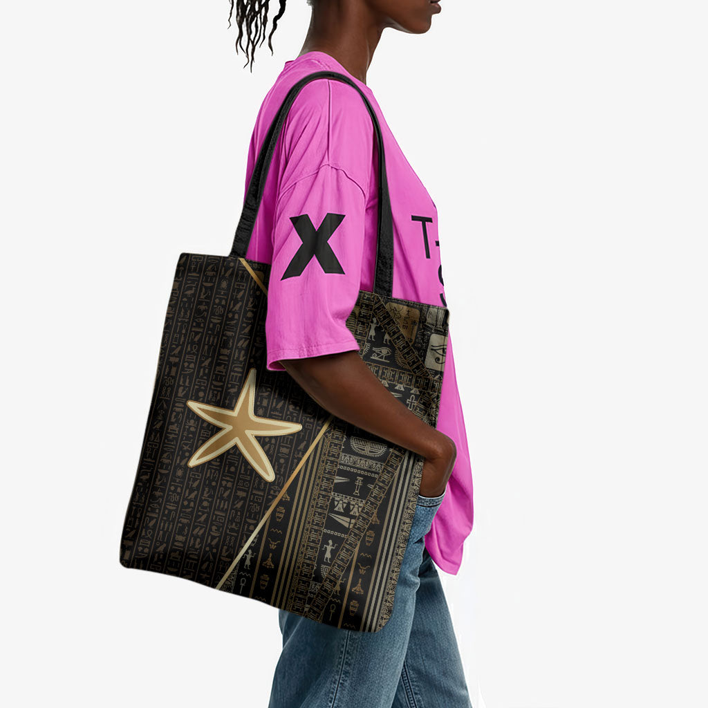 Egypt Seba Tote Bag Ancient Mythology Golden Star Royal