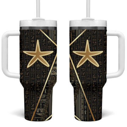 Egypt Seba Tumbler With Handle Ancient Mythology Golden Star Royal