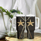 Egypt Seba Tumbler With Handle Ancient Mythology Golden Star Royal