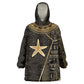 Egypt Seba Wearable Blanket Hoodie Ancient Mythology Golden Star Royal