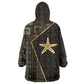 Egypt Seba Wearable Blanket Hoodie Ancient Mythology Golden Star Royal
