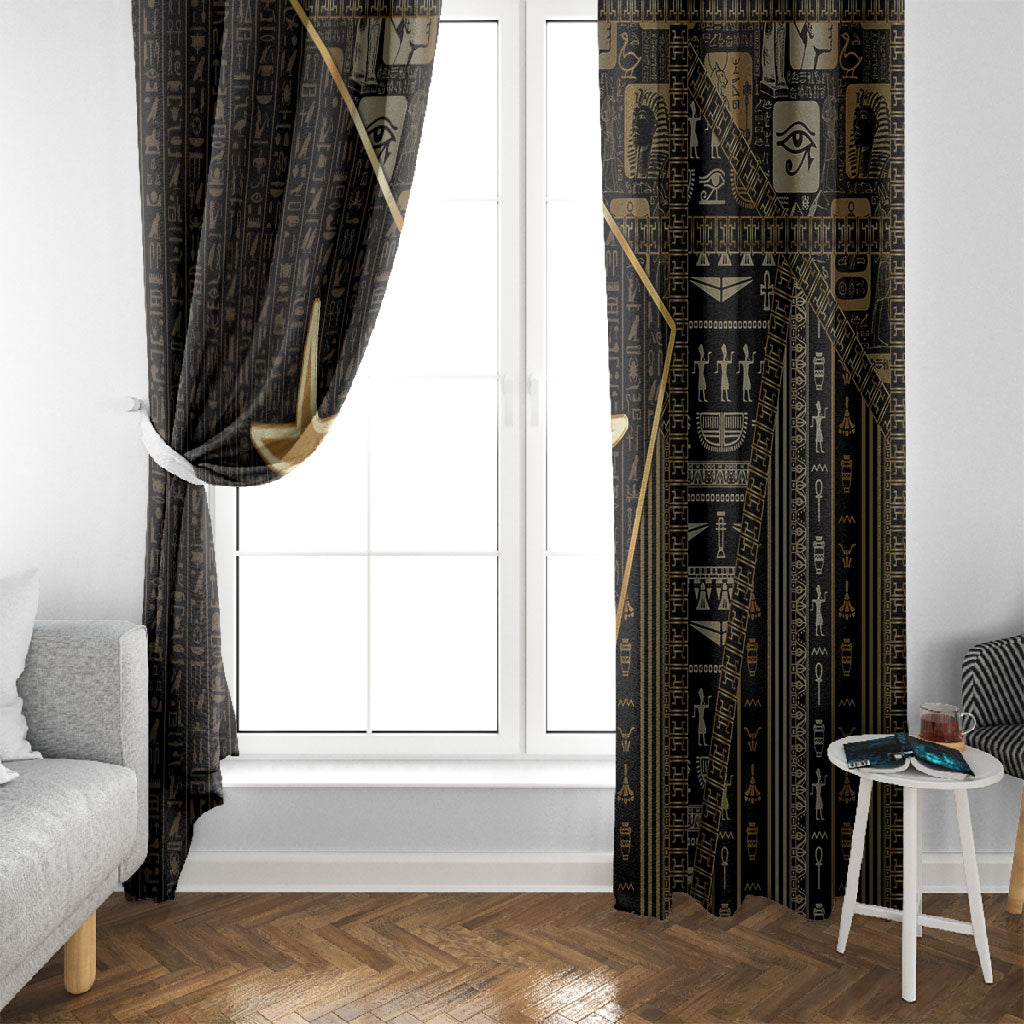 Egypt Seba Window Curtain Ancient Mythology Golden Star Royal