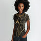 Egypt Seba Women Polo Shirt Ancient Mythology Golden Star Royal