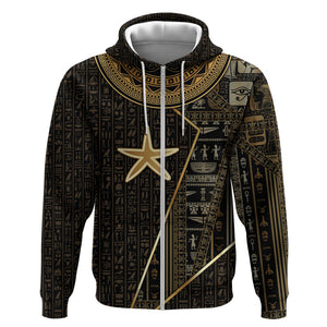 Egypt Seba Zip Hoodie Ancient Mythology Golden Star Royal
