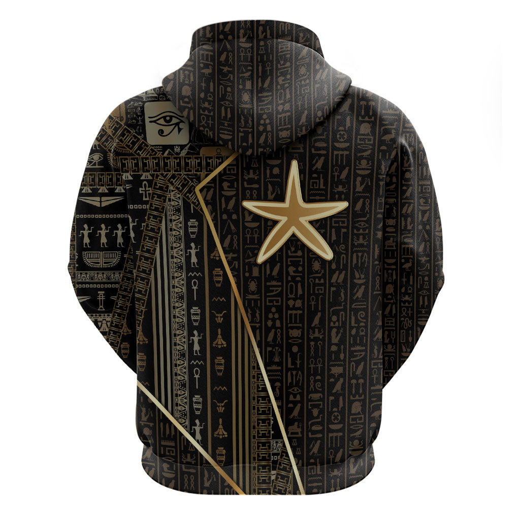 Egypt Seba Zip Hoodie Ancient Mythology Golden Star Royal