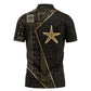 Egypt Seba Zipper Polo Shirt Ancient Mythology Golden Star Royal