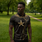 Egypt Seba Zipper Polo Shirt Ancient Mythology Golden Star Royal