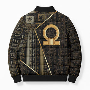 Egypt Shen Ring Bomber Puffer Jacket Ancient Mythology Eternally Protecting