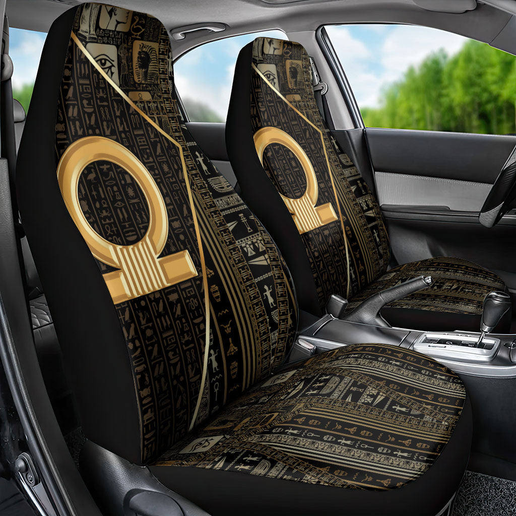 Egypt Shen Ring Car Seat Cover Ancient Mythology Eternally Protecting