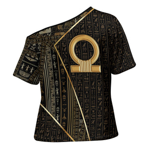 Egypt Shen Ring Cross Shoulder Shirt Ancient Mythology Eternally Protecting