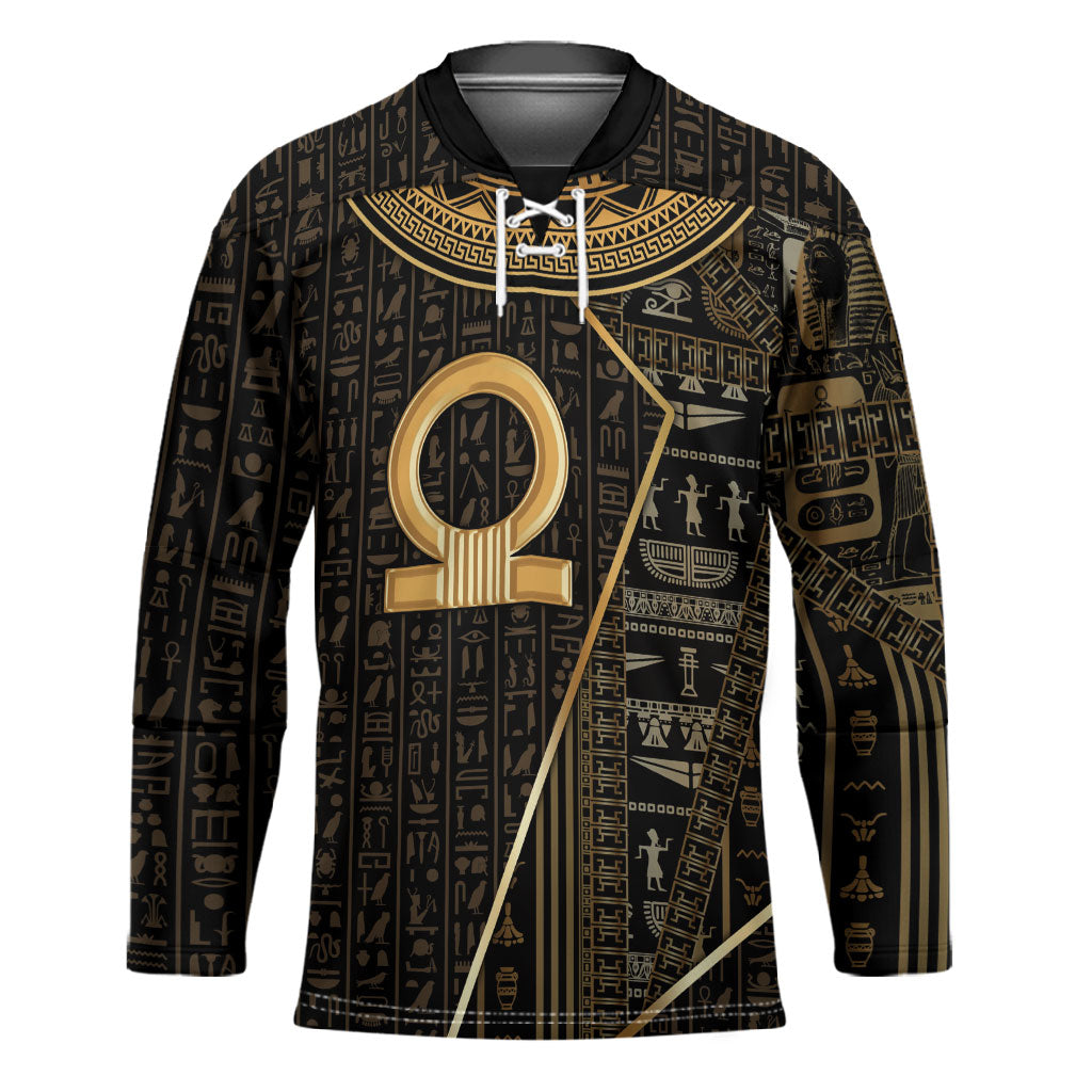 Egypt Shen Ring Hockey Jersey Ancient Mythology Eternally Protecting