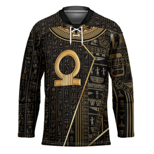 Egypt Shen Ring Hockey Jersey Ancient Mythology Eternally Protecting