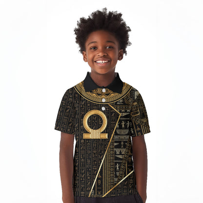 Egypt Shen Ring Kid Polo Shirt Ancient Mythology Eternally Protecting