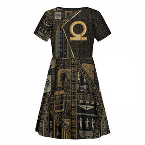 Egypt Shen Ring Kid Short Sleeve Dress Ancient Mythology Eternally Protecting