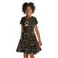 Egypt Shen Ring Kid Short Sleeve Dress Ancient Mythology Eternally Protecting