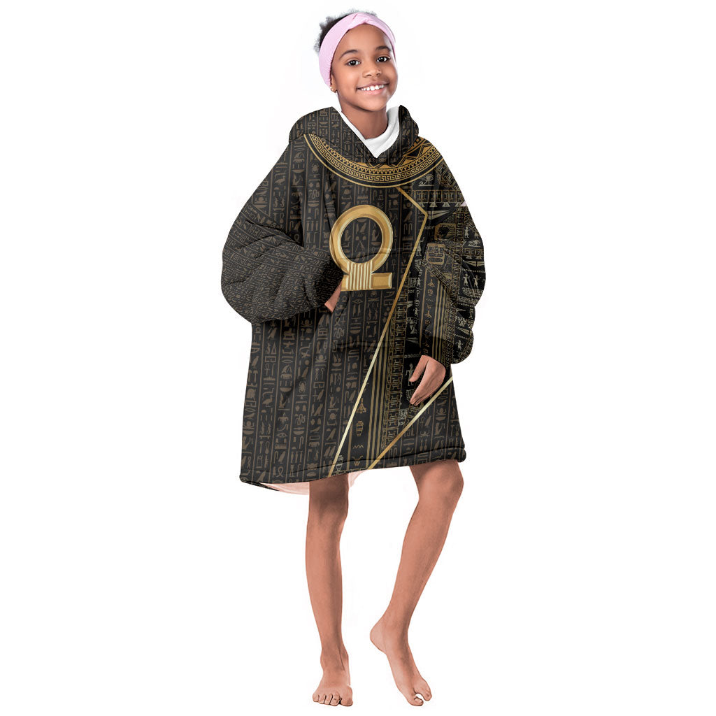 Egypt Shen Ring Kid Wearable Blanket Hoodie Ancient Mythology Eternally Protecting