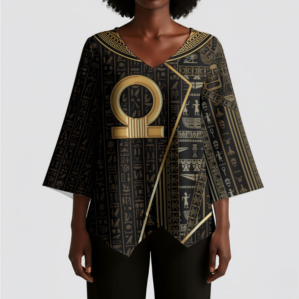 Egypt Shen Ring Kimono Sleeve Blouse Ancient Mythology Eternally Protecting