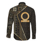 Egypt Shen Ring Long Sleeve Button Shirt Ancient Mythology Eternally Protecting