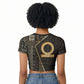 Egypt Shen Ring Raglan Cropped T shirt Ancient Mythology Eternally Protecting