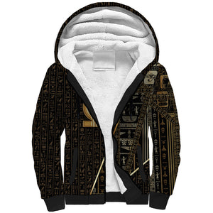 Egypt Shen Ring Sherpa Hoodie Ancient Mythology Eternally Protecting