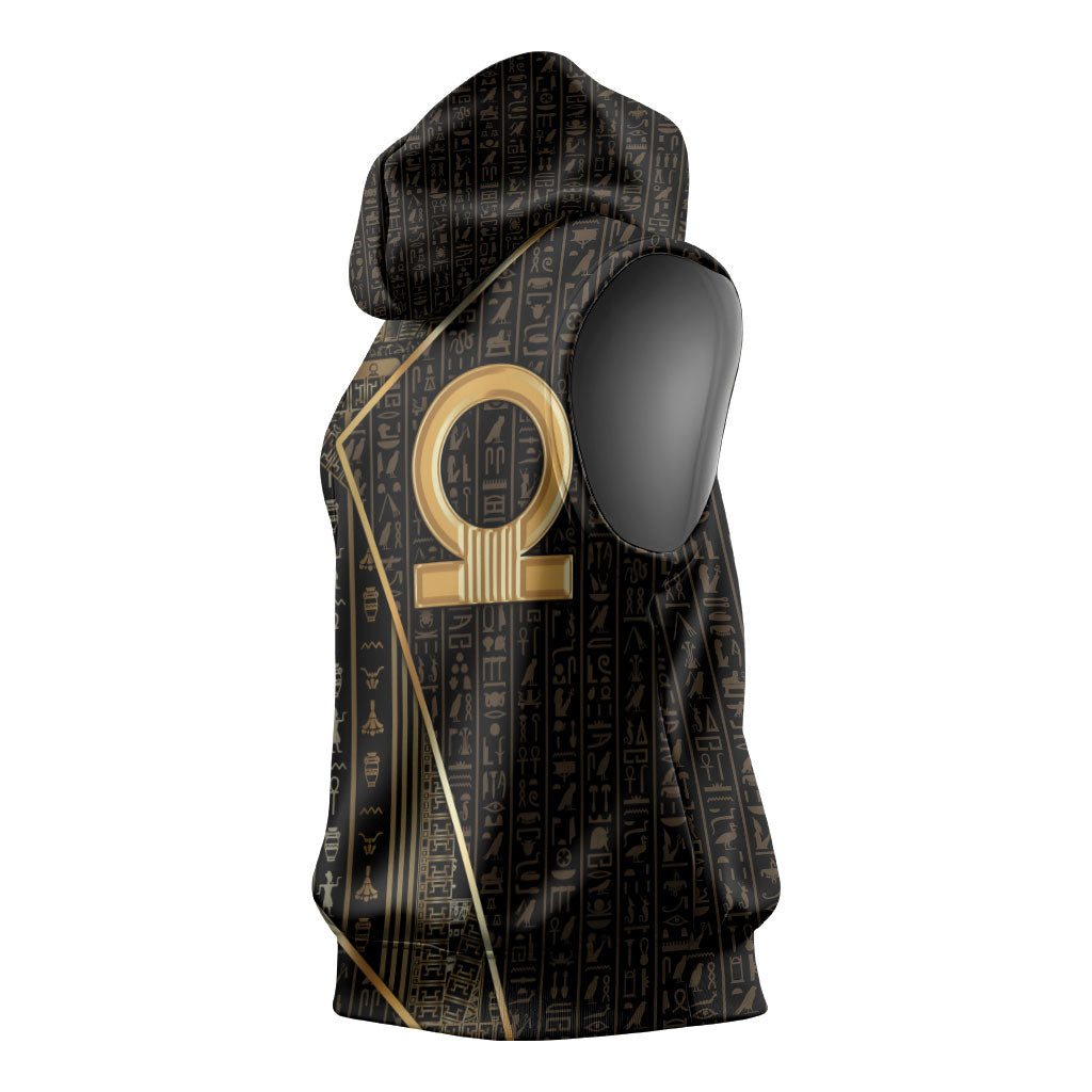 Egypt Shen Ring Sleeveless Hoodie Ancient Mythology Eternally Protecting