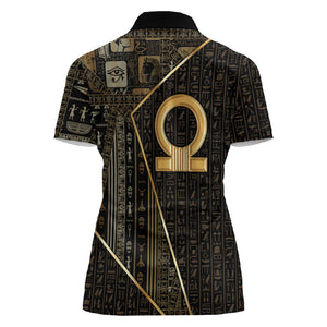 Egypt Shen Ring Women Polo Shirt Ancient Mythology Eternally Protecting