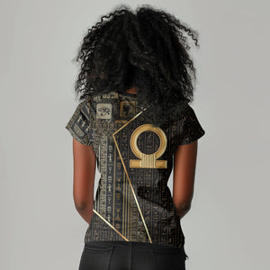 Egypt Shen Ring Women V-Neck T-Shirt Ancient Mythology Eternally Protecting