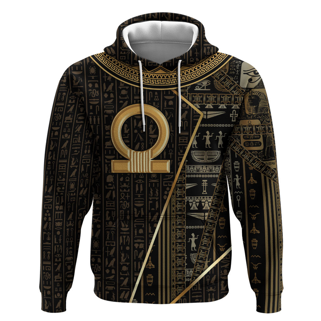 Egypt Shen Ring Zip Hoodie Ancient Mythology Eternally Protecting