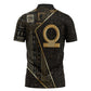 Egypt Shen Ring Zipper Polo Shirt Ancient Mythology Eternally Protecting