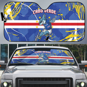 Cape Verde Auto Sun Shade Blue Shark National Flag
