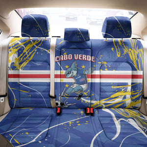 Cape Verde Back Car Seat Cover Blue Shark National Flag