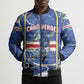 Custom Cape Verde Bomber Puffer Jacket Blue Shark National Flag