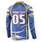 Custom Cape Verde Button Sweatshirt Blue Shark National Flag