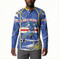 Custom Cape Verde Button Sweatshirt Blue Shark National Flag