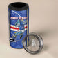 Custom Cape Verde 4 in 1 Can Cooler Tumbler Blue Shark National Flag
