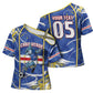 Custom Cape Verde Cross Shoulder Shirt Blue Shark National Flag