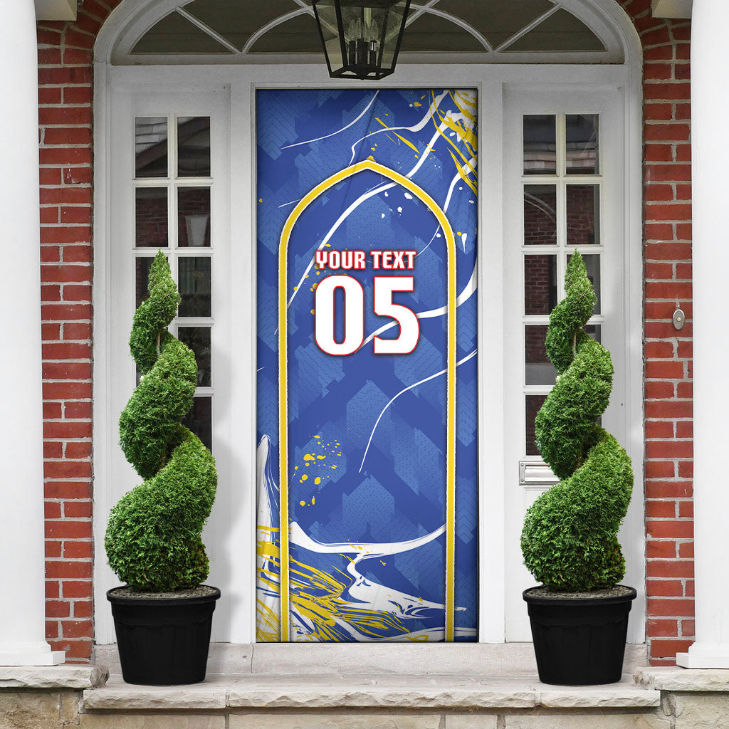 Custom Cape Verde Door Cover Blue Shark National Flag