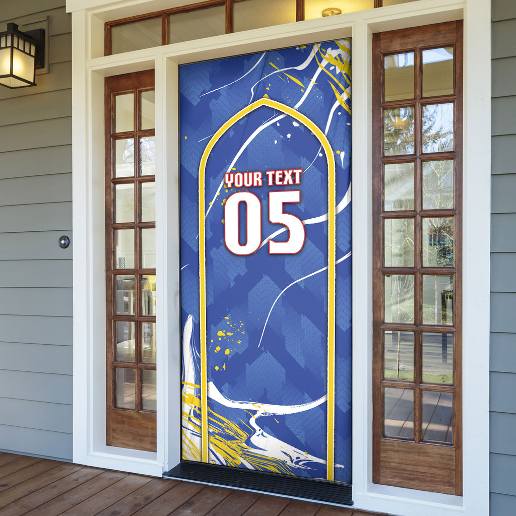 Custom Cape Verde Door Cover Blue Shark National Flag