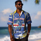 Custom Cape Verde Hawaiian Shirt Blue Shark National Flag