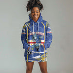 Custom Cape Verde Hoodie Dress Blue Shark National Flag