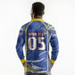 Custom Cape Verde Long Sleeve Polo Shirt Blue Shark National Flag