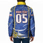 Custom Cape Verde Padded Jacket Blue Shark National Flag