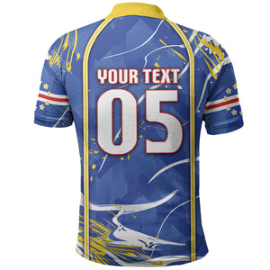 Custom Cape Verde Polo Shirt Blue Shark National Flag DT05