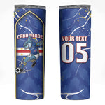 Custom Cape Verde Skinny Tumbler Blue Shark National Flag