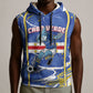 Custom Cape Verde Sleeveless Hoodie Blue Shark National Flag