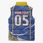 Custom Cape Verde Sleeveless Puffer Jacket Blue Shark National Flag