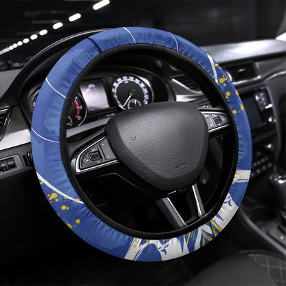 Cape Verde Steering Wheel Cover Blue Shark National Flag