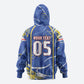 Custom Cape Verde Zip Hoodie Blue Shark National Flag